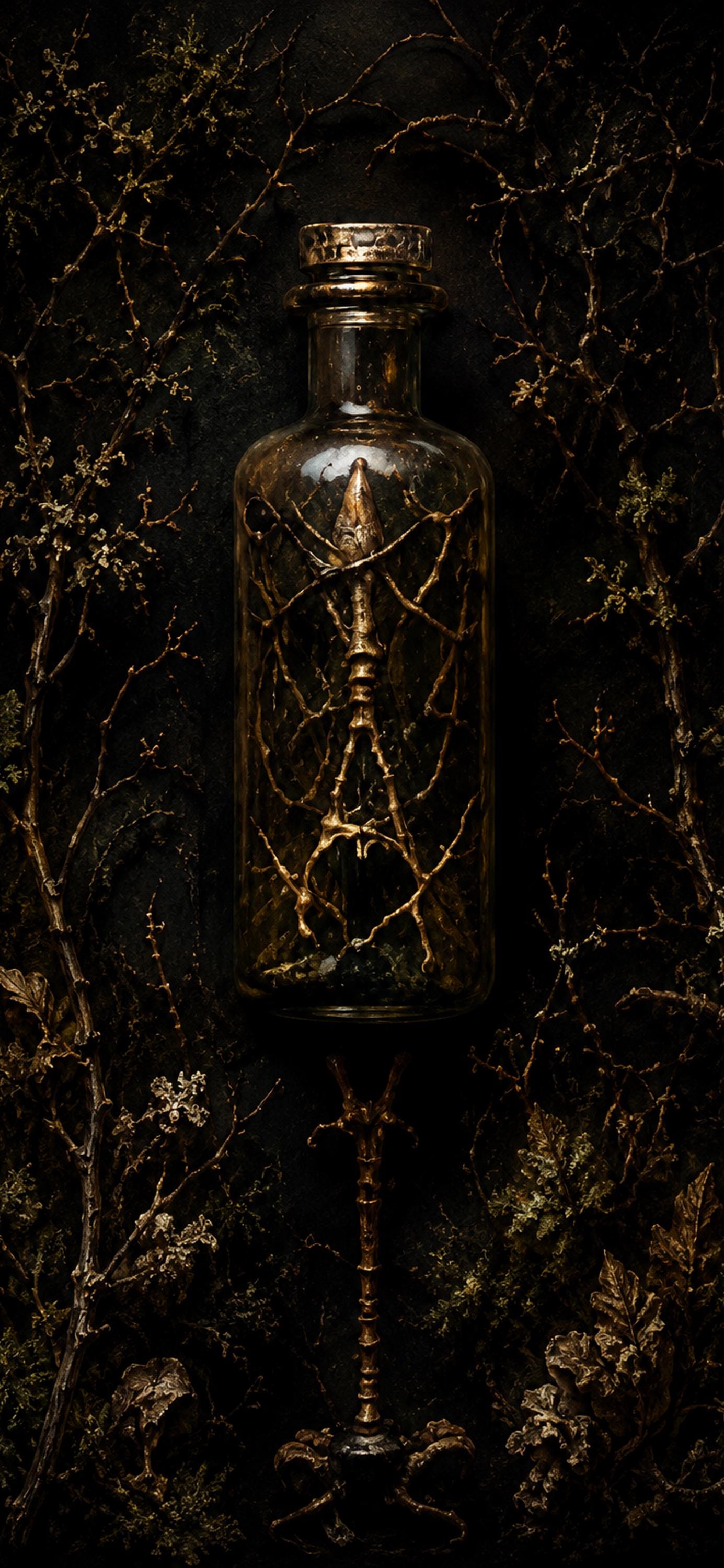 Hedge Witch Midden Phone Wallpaper Bundle | Dark Goblincore Lock Screen, Witchy Aesthetic | iPhone & Android Digital Download