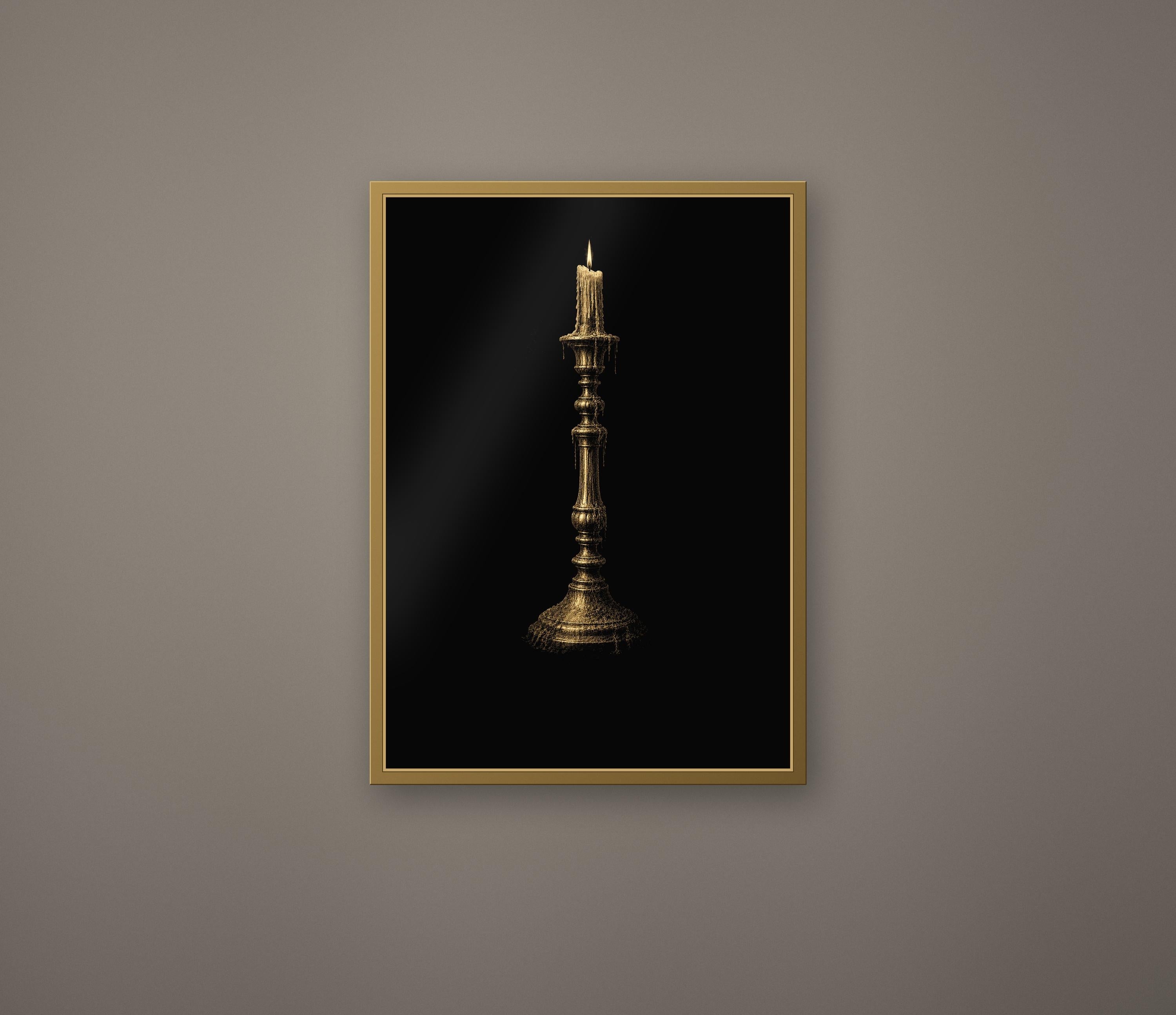 Submerged Chapel, Dark Academia Gothic Angel Prints | Antique Gold Altar Wall Art | Digital Download