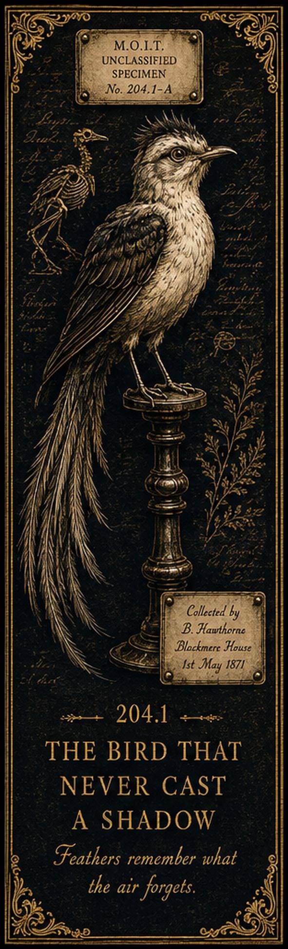 Unclassified Specimens Bookmarks | Dark Academia Printable | Museum Aesthetic | Gothic Book Lover Gift | Collectors Items