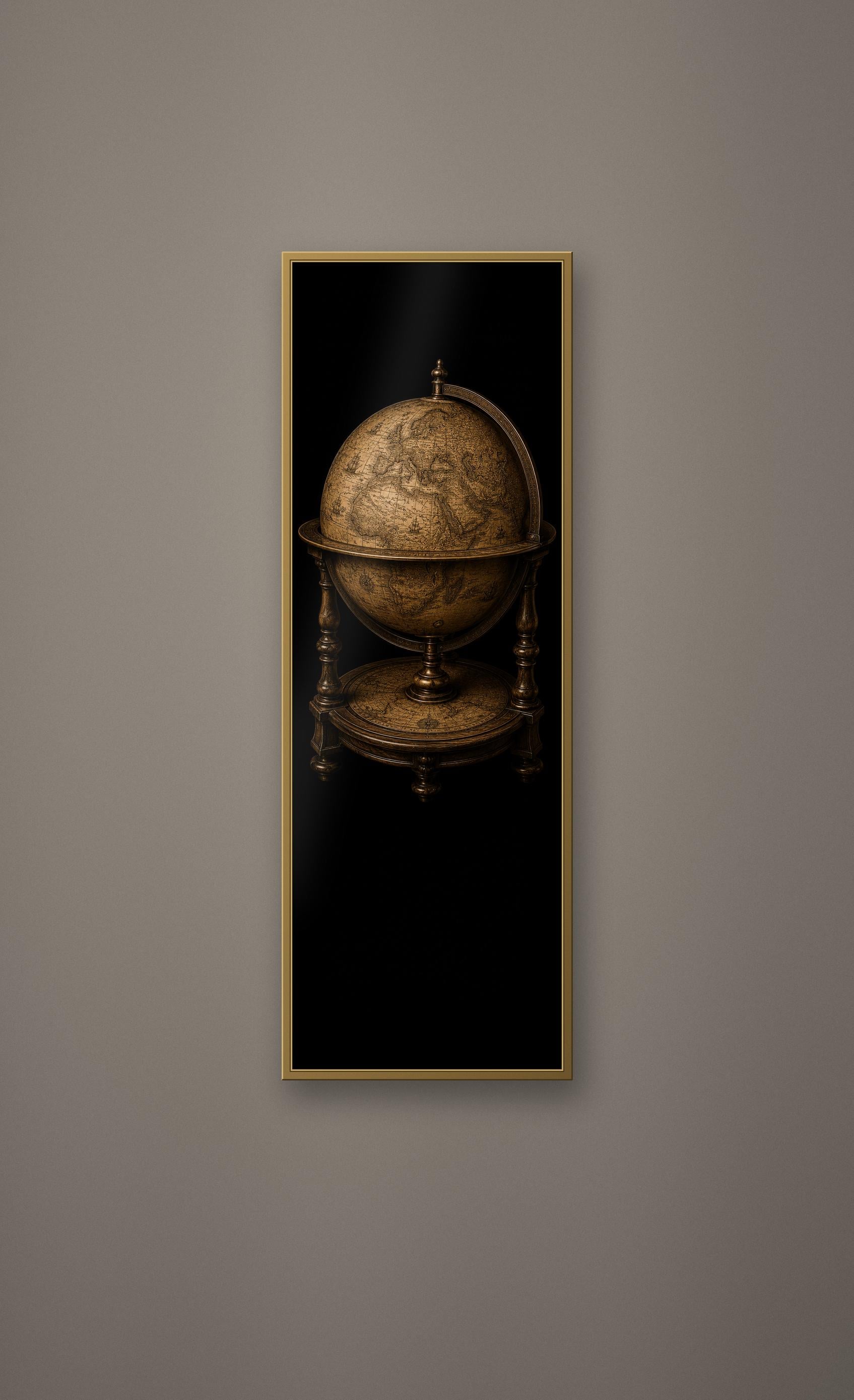 The Cartographers Cabinet: Dark Academia Wall Art | Antique Gold Black Prints | Digital Download Set