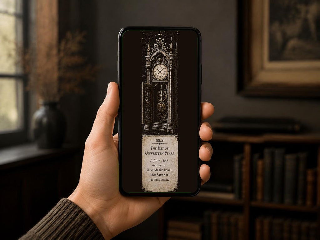 Chronological Anomalies Lock Screen | Dark Academia Wallpaper, Occult Gold Details | Five Designs, Instant Download