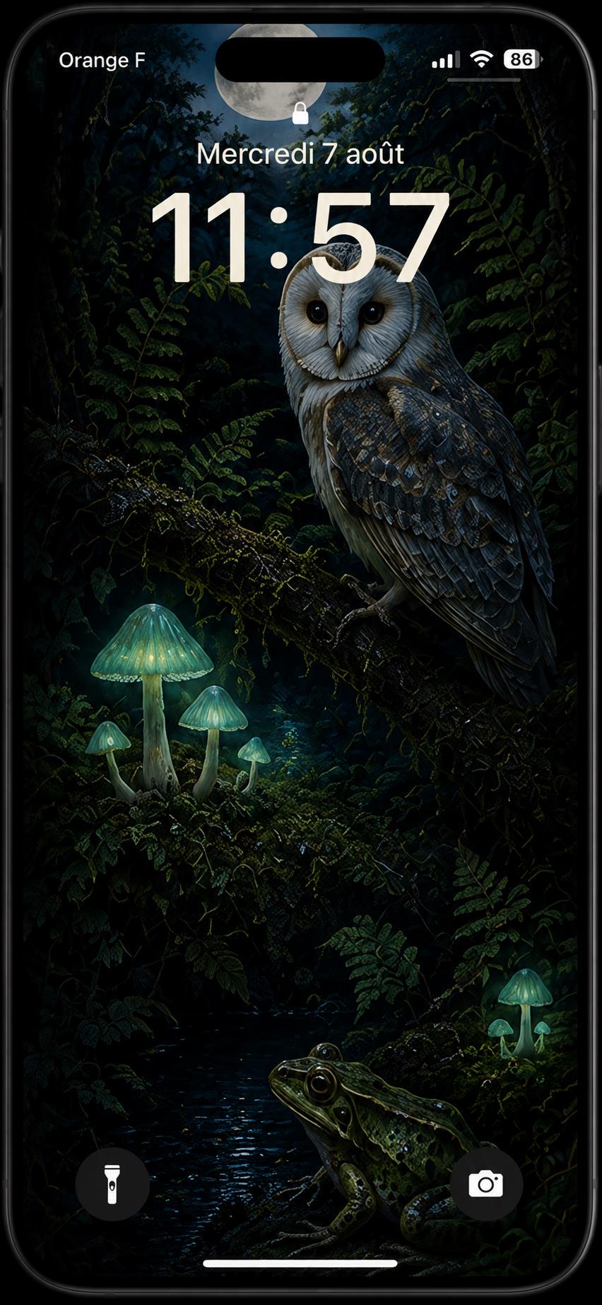 Moonlit Forest Phone Wallpaper Bundle | Goblincore Lock Screen, Luna Moth Design | Dark Cottagecore Woodland Aesthetic, Digital Download