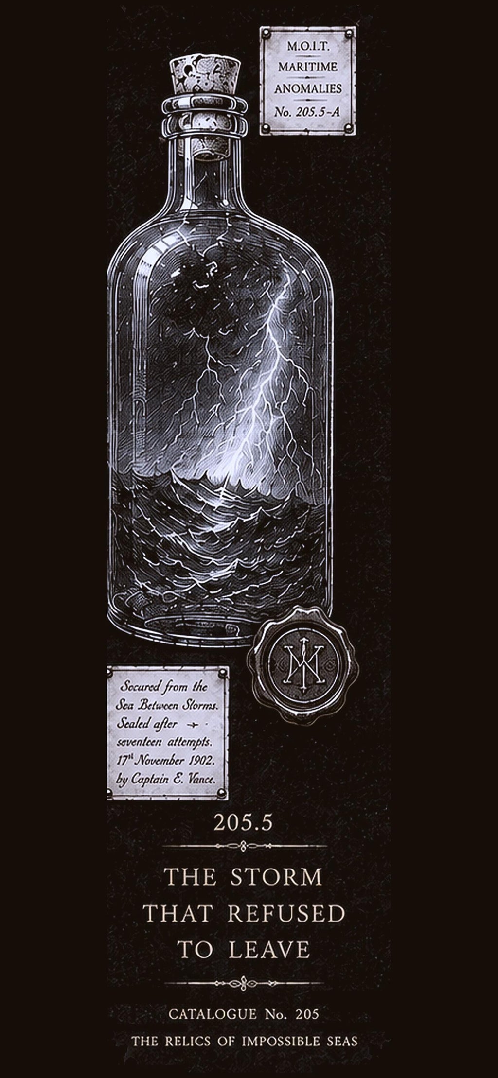 Relics of Impossible Seas Phone Wallpaper | Dark Academia Lock Screen, Occult Sea Designs, Gothic Bundle