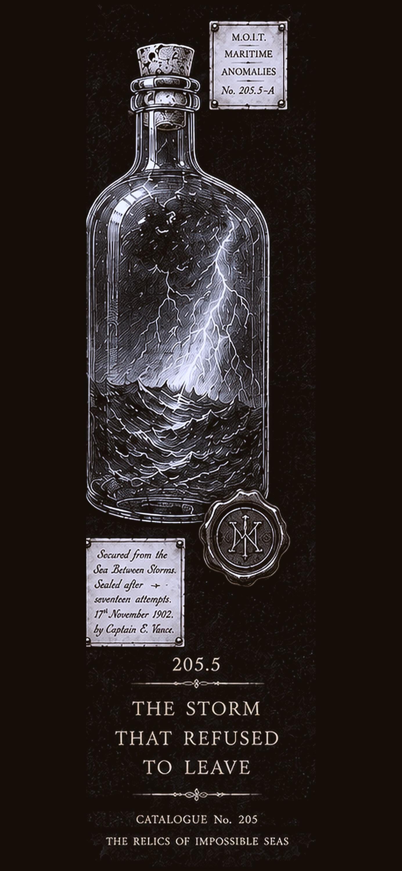 Relics of Impossible Seas Phone Wallpaper | Dark Academia Lock Screen, Occult Sea Designs, Gothic Bundle