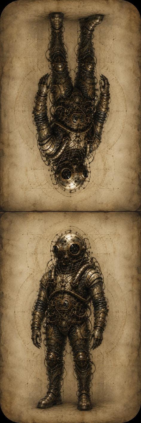 Creatures of the Deep Biomechanical Bookmark | Dark Academia Anatomical Art | Gothic Page Marker, Goth Aesthetic Reading Gift