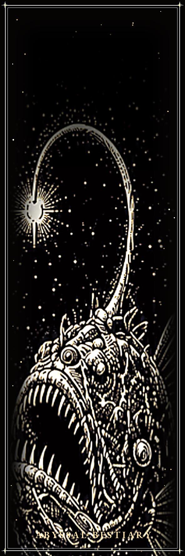 Abyssal Bestiary Bookmark | Dark Academia Deep Sea Bookmark | Standard or Magnetic Page Marker