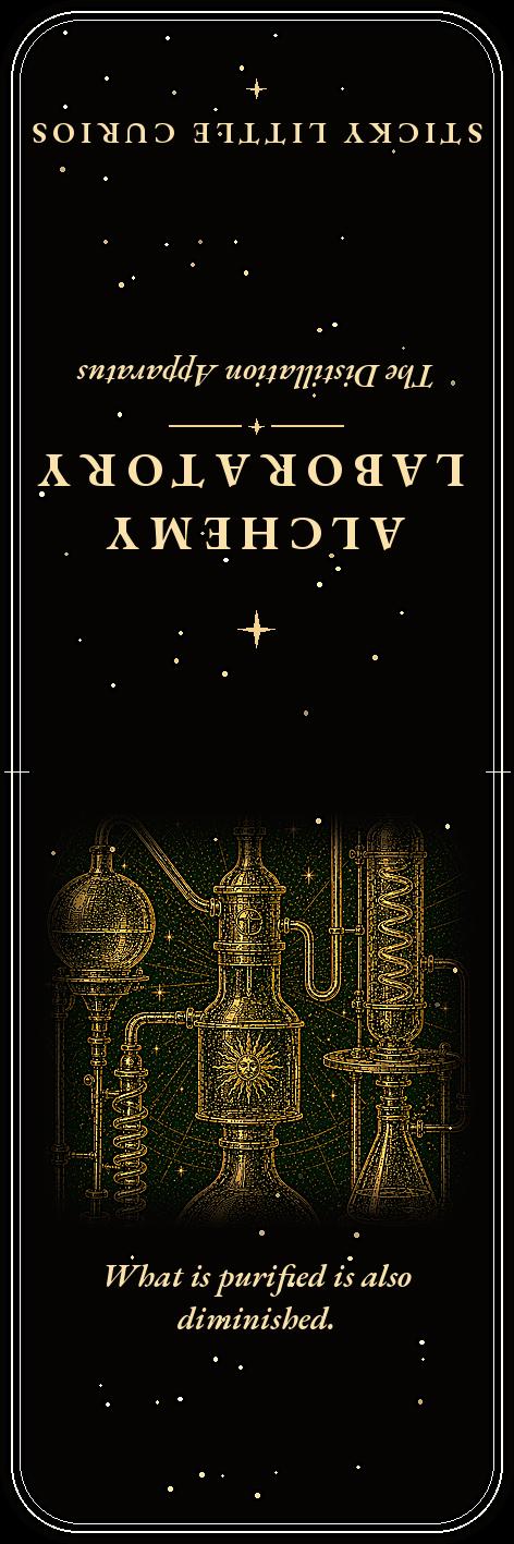 Alchemy Laboratory Bookmark | Dark Academia Alchemy Bookmark | Standard or Magnetic Page Marker