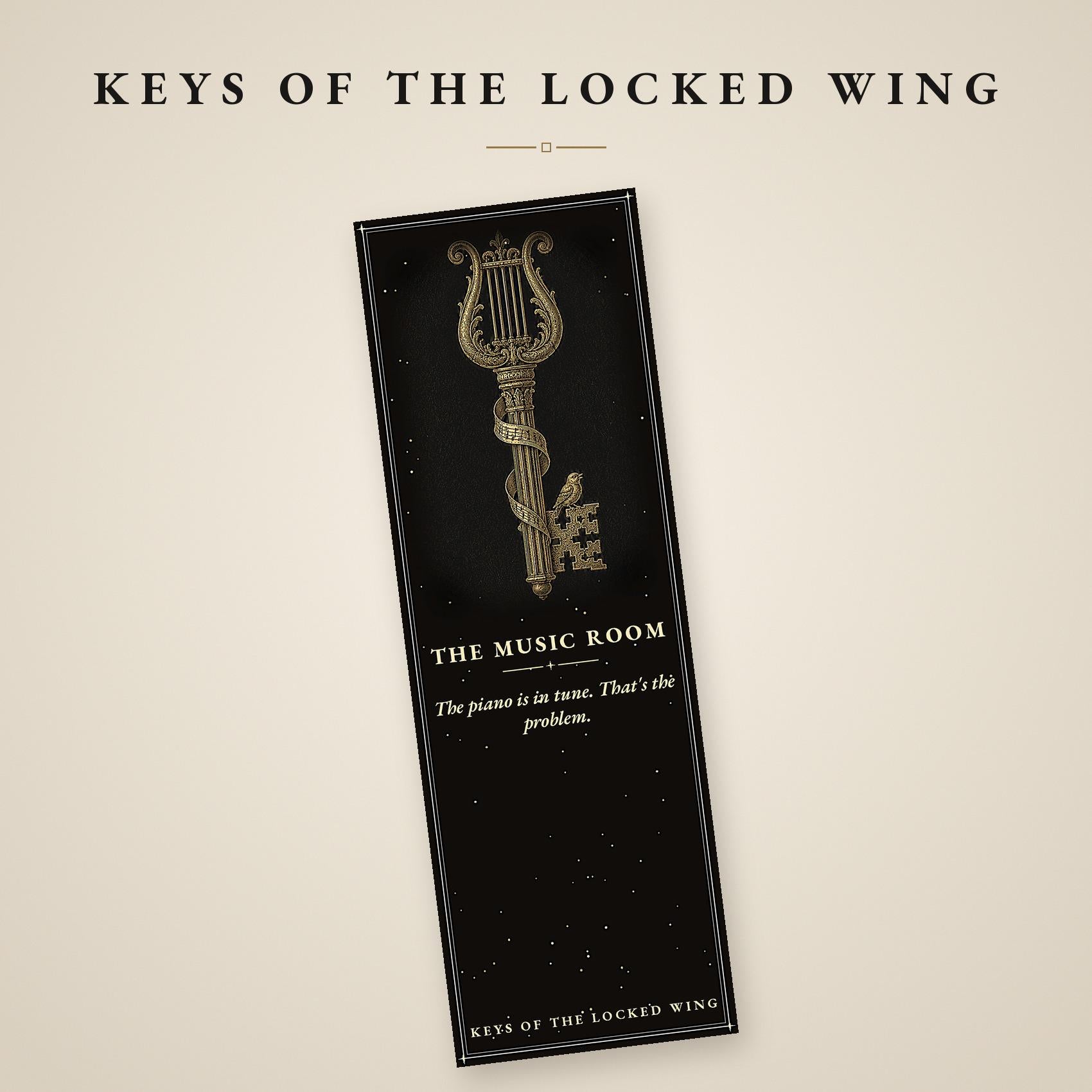 Keys of the Locked Wing Printable Bookmarks | Dark Academia Gothic | Skeleton Key Design | Occult Reader Gift | Digital Download