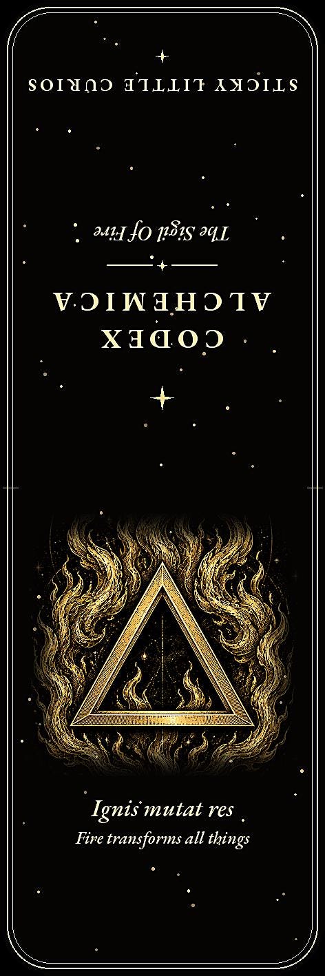 Codex Alchemica Bookmark | Dark Academia Occult Alchemy Bookmark | Standard or Magnetic Page Marker