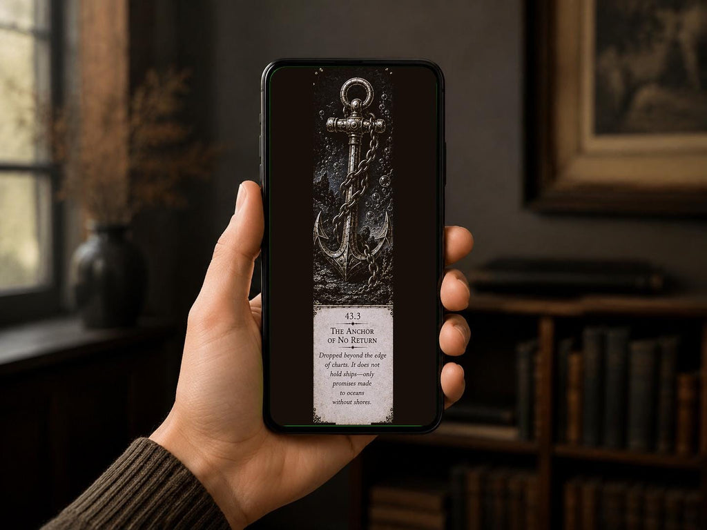 Recovered from Impossible Seas, Phone Wallpaper Bundle | Dark Academia Lock Screen | Nautical Gold on Black | Five Design Set
