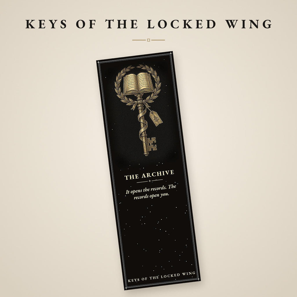 Keys Of The Locked Wing Skeleton Key Bookmark | Dark Academia | Magnetic Page Marker, Witchy Gift