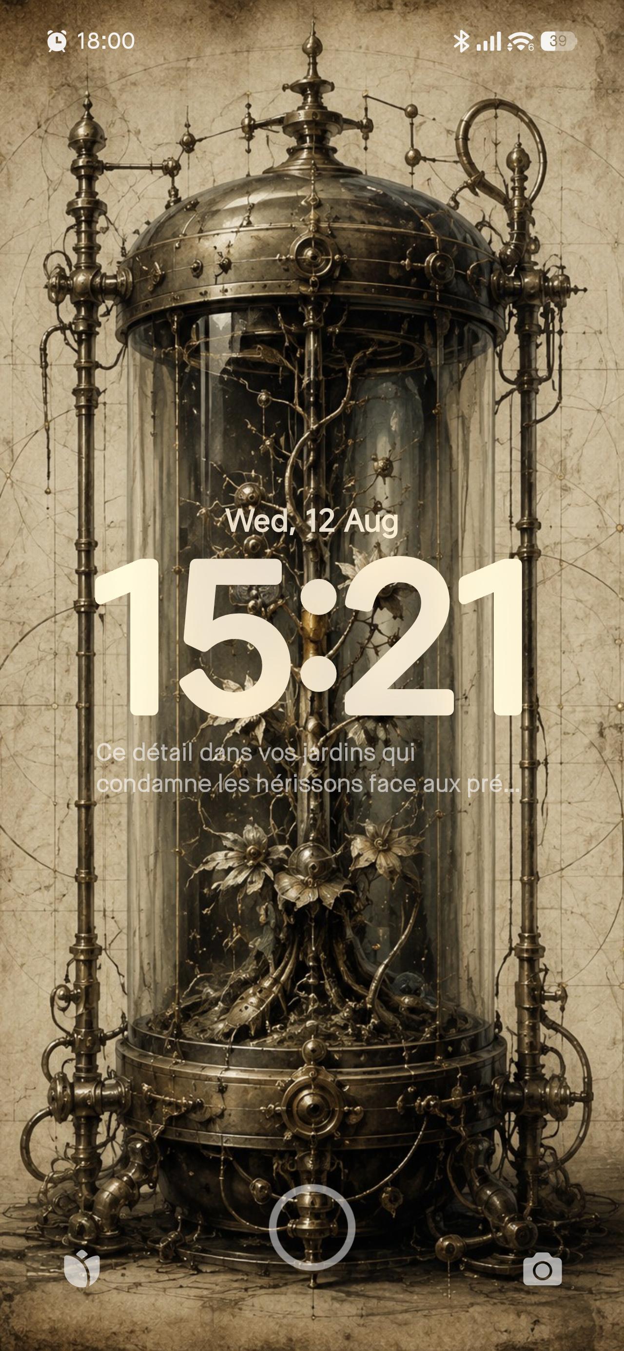 Biomechanical Specimen Flowers Phone Wallpaper | Dark Academia Lock Screen | Surreal Anatomy Digital Download