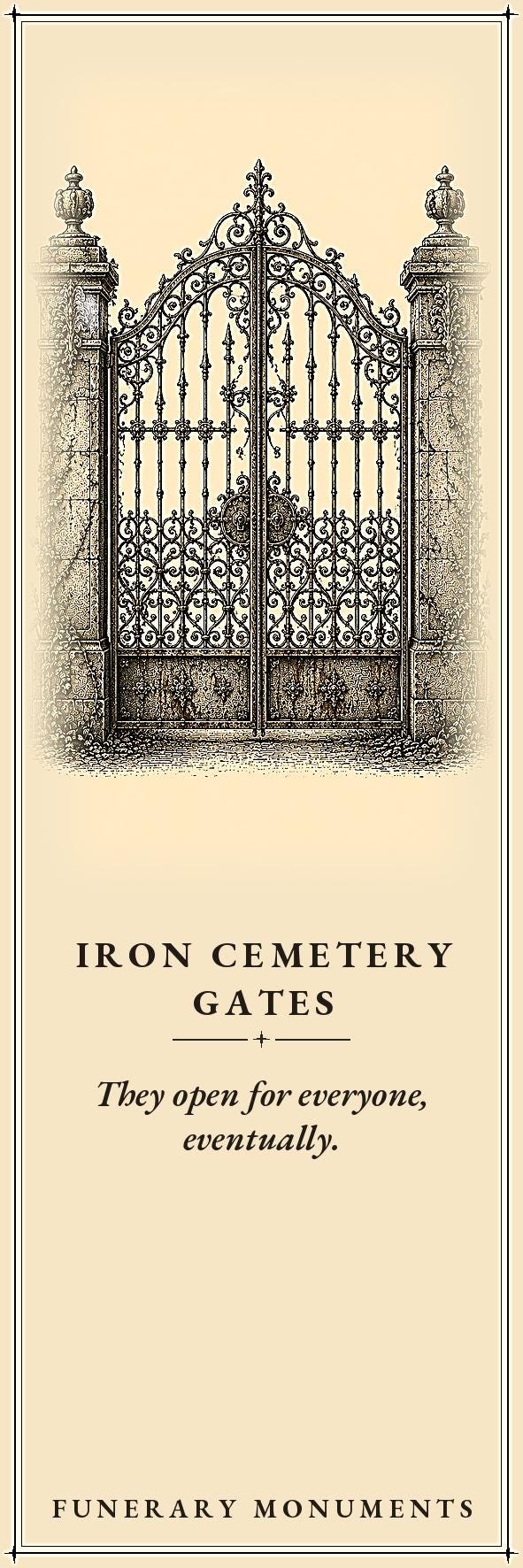 Funerary Monuments Forgotten Cemetery Printable Bookmarks | Dark Academia Gothic Bookmark Set | Digital Download Print & Cut