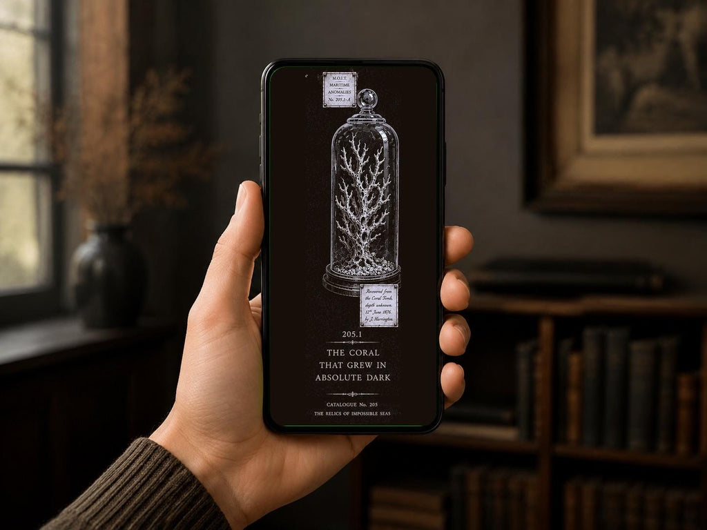 Relics of Impossible Seas Phone Wallpaper | Dark Academia Lock Screen, Occult Sea Designs, Gothic Bundle