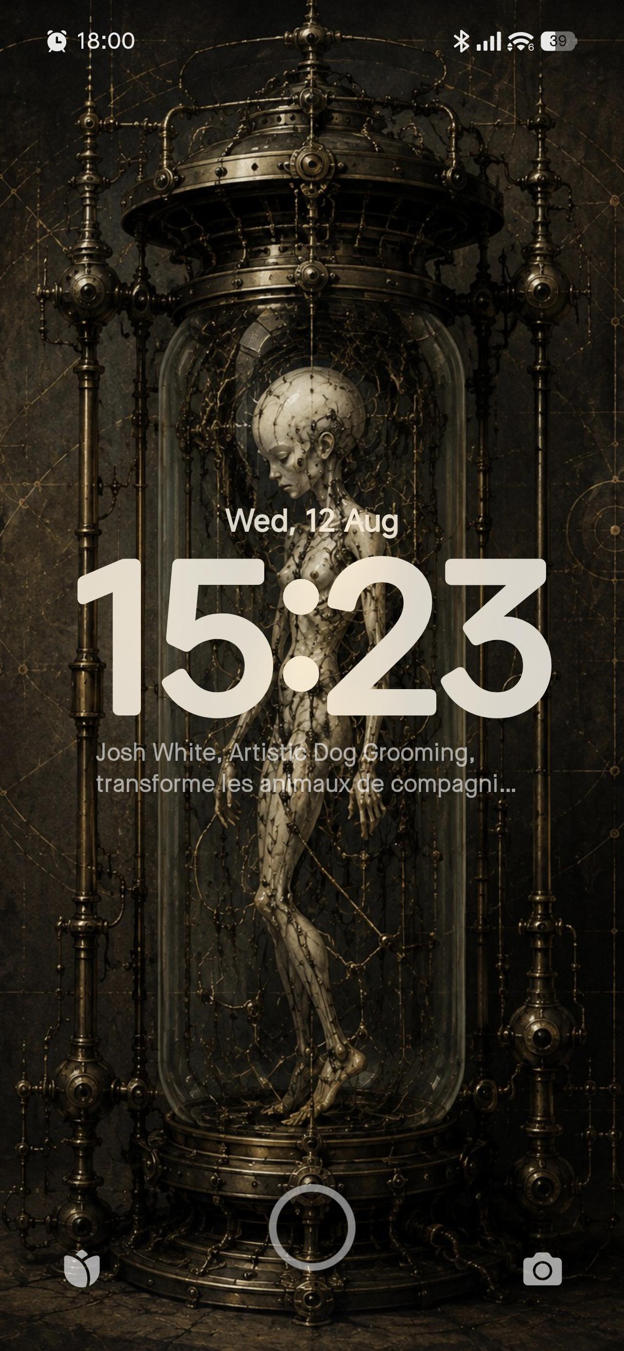 Biomechanical Specimen Phone Wallpaper | Dark Academia Surreal Anatomy | Brass Bone Machinery | Steampunk Lock Screen