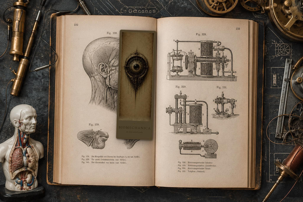 Eyes & Orbs Biomechanical Bookmark | Dark Academia Gothic | Anatomical Page Marker, Macabre Book Lover Gift