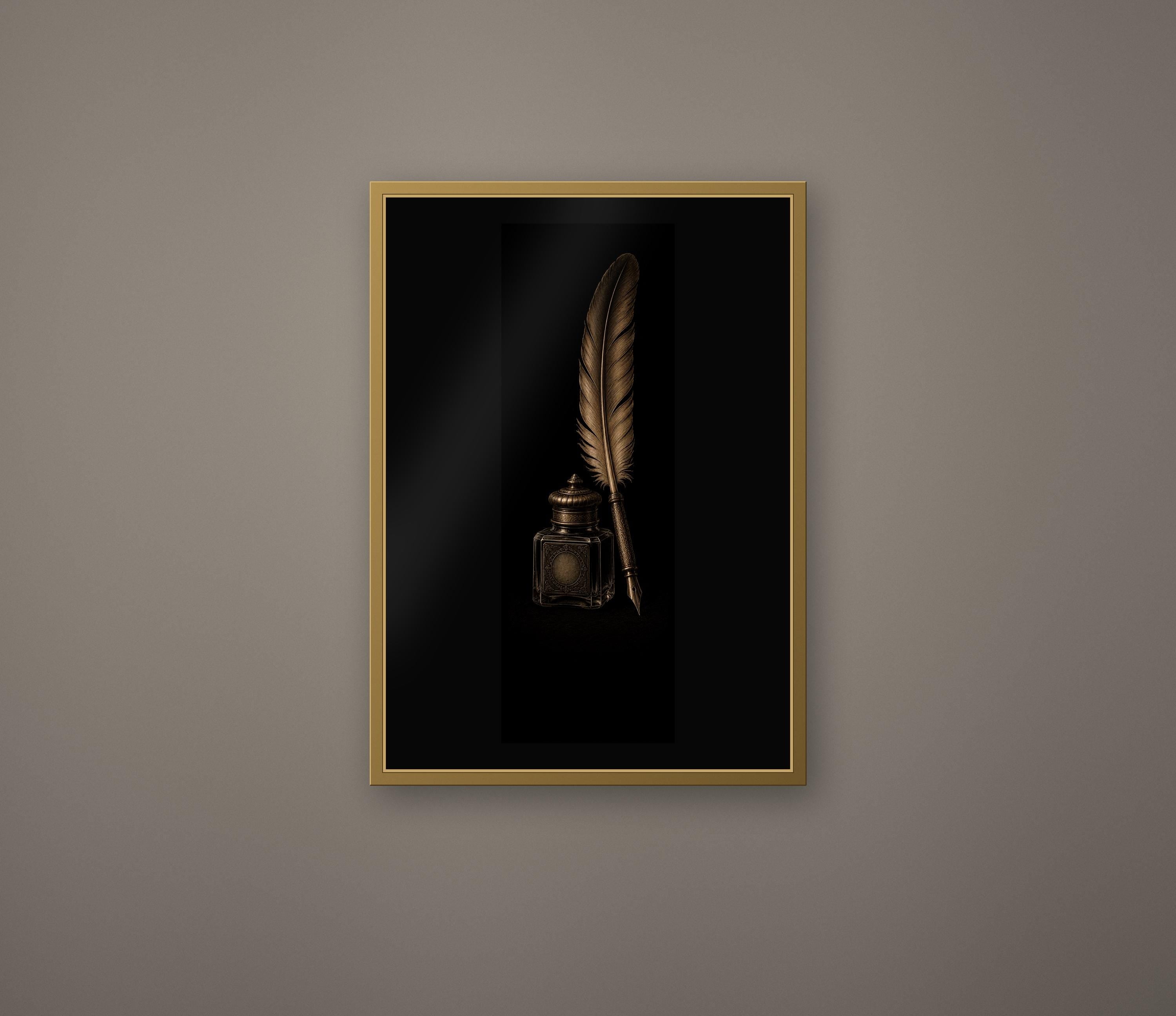 The Cartographers Cabinet: Dark Academia Wall Art | Antique Gold Black Prints | Digital Download Set