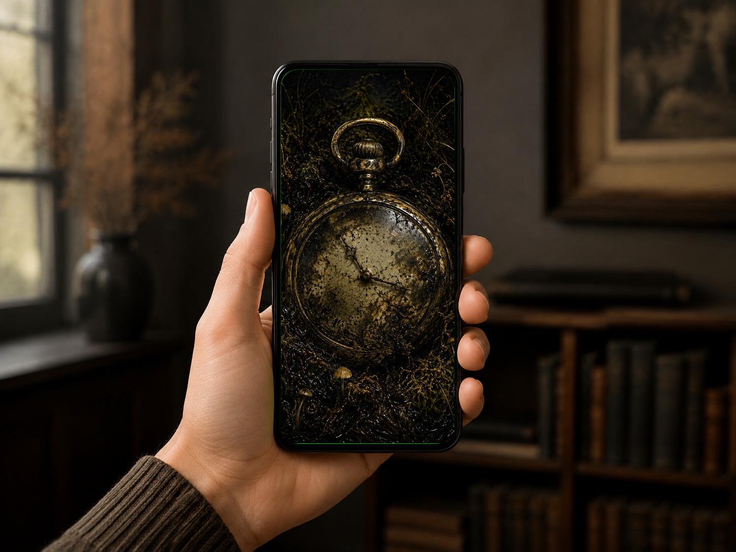 The Bog Keeper Lock Screen Bundle | Dark Goblincore Wallpaper | Moody Bog Aesthetic | Witchy Phone Digital Download Set