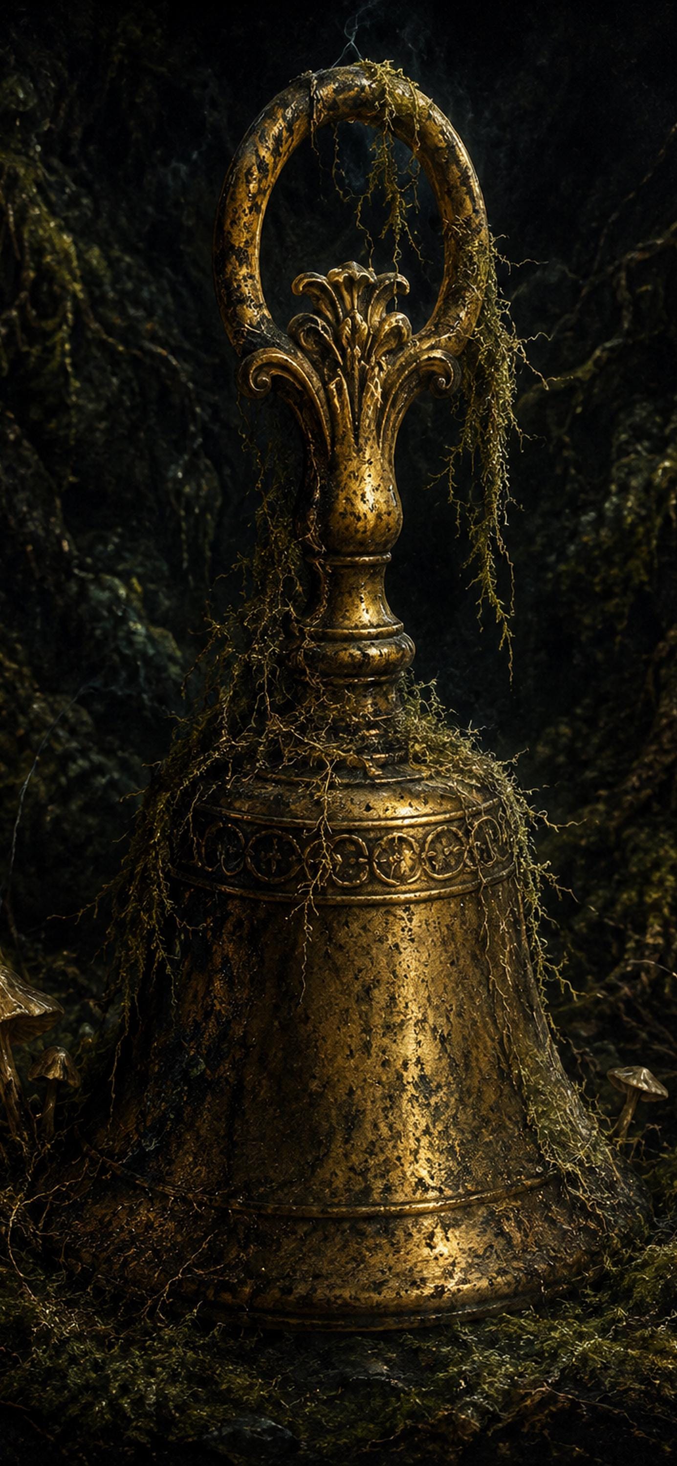 The Drowned Path Phone Wallpaper | Dark Goblincore Lock Screen, Swamp Lanterns | Fantasy Digital Download Set