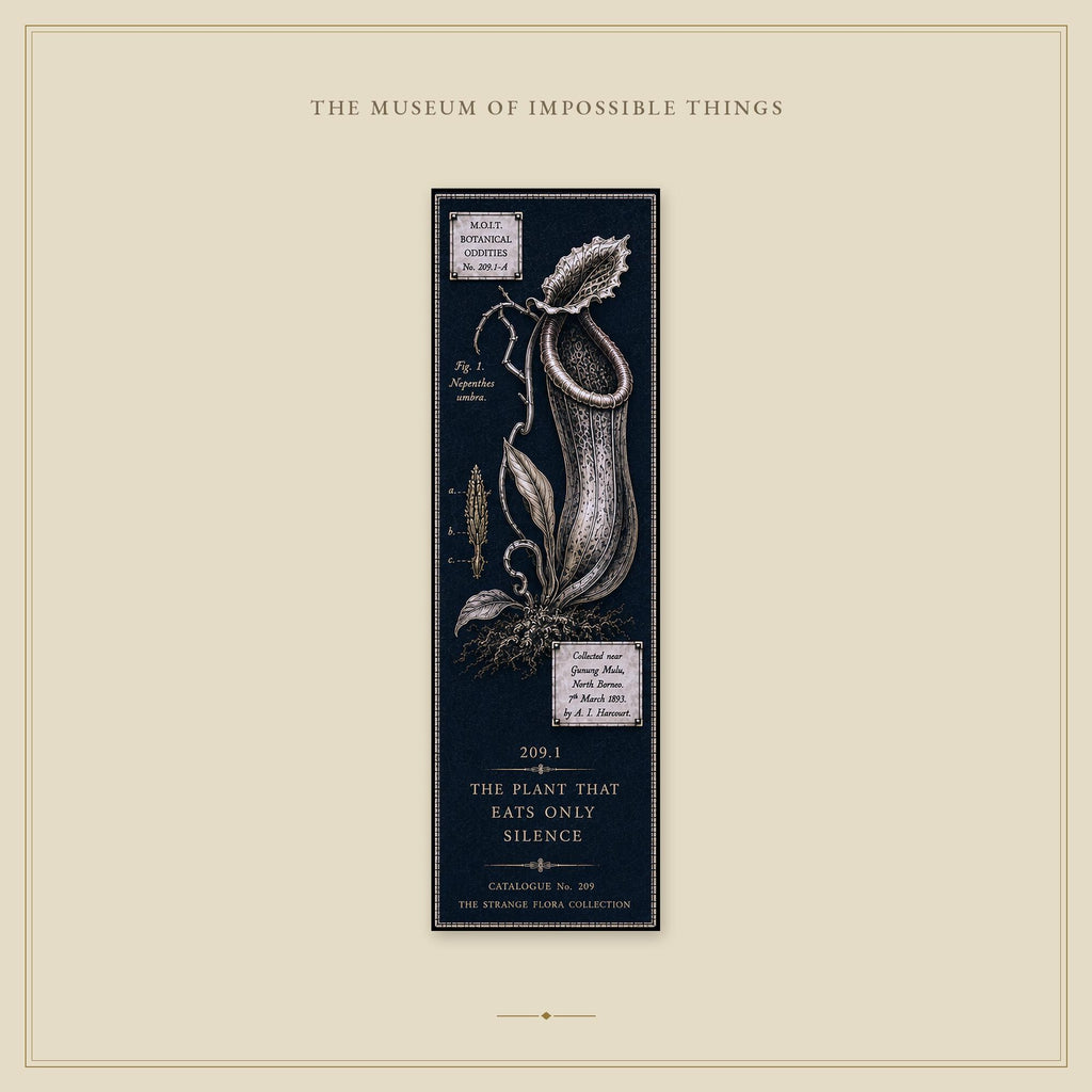 Strange Flora Bookmark | Dark Academia Set of 5 | Standard or Magnetic | Gothic Cabinet of Curiosities