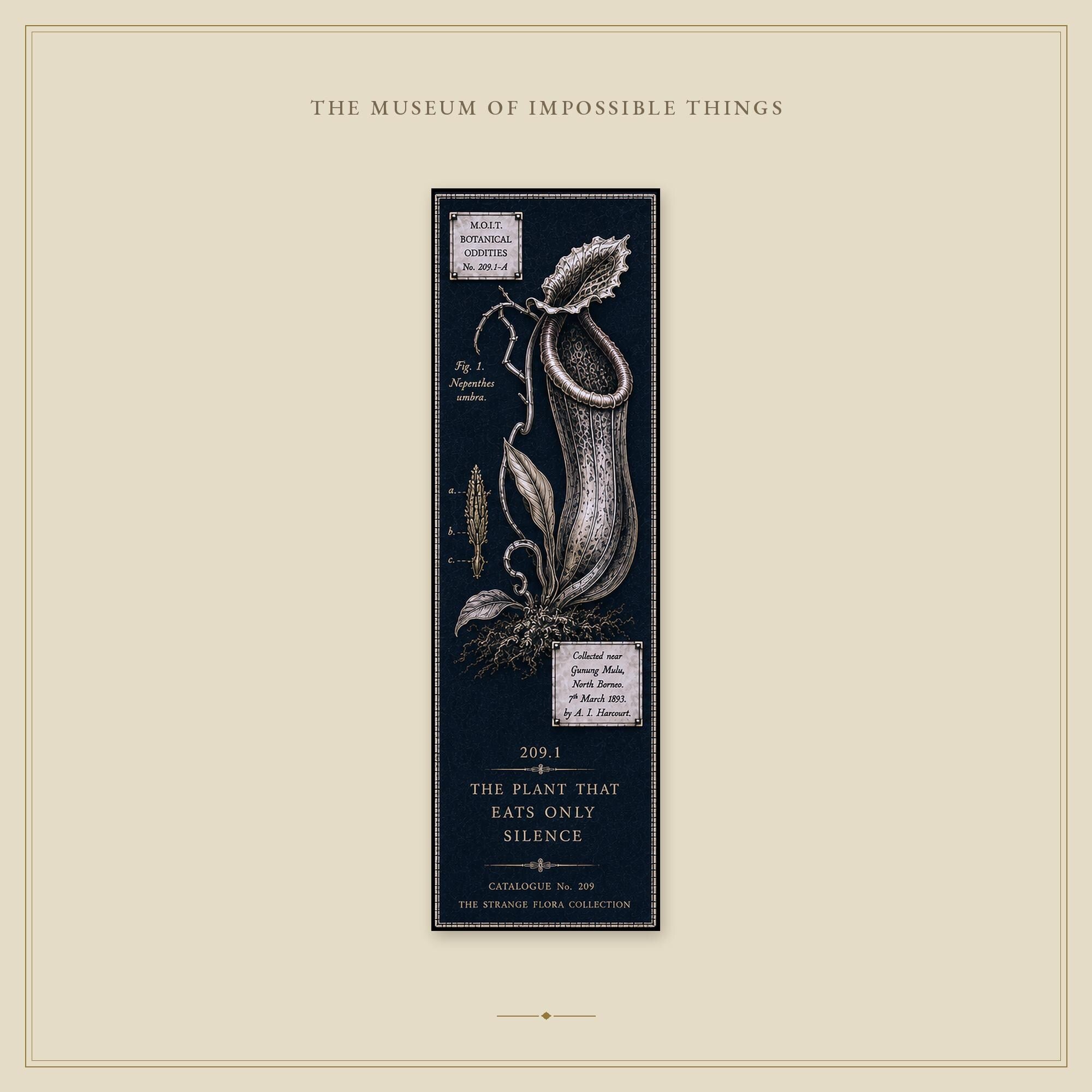 Strange Flora Bookmark | Dark Academia Set of 5 | Standard or Magnetic | Gothic Cabinet of Curiosities