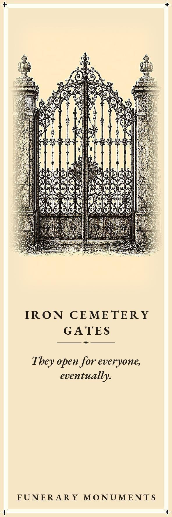 Funerary Monuments – Forgotten Cemetery Page Marker | Dark Academia | Gothic Literary Gift | Magnetic or Standard