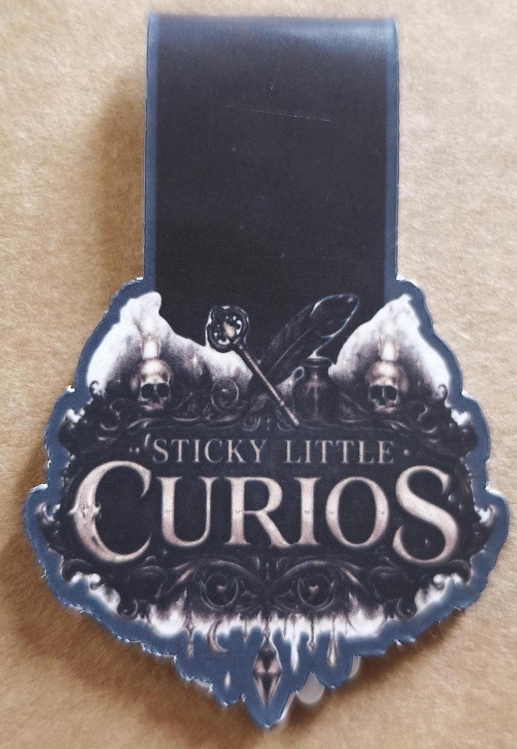 Collected from Shadow & Time - Magnetic Raven Quill Key Bookmark | Gothic Page Marker | Dark Academia Gift