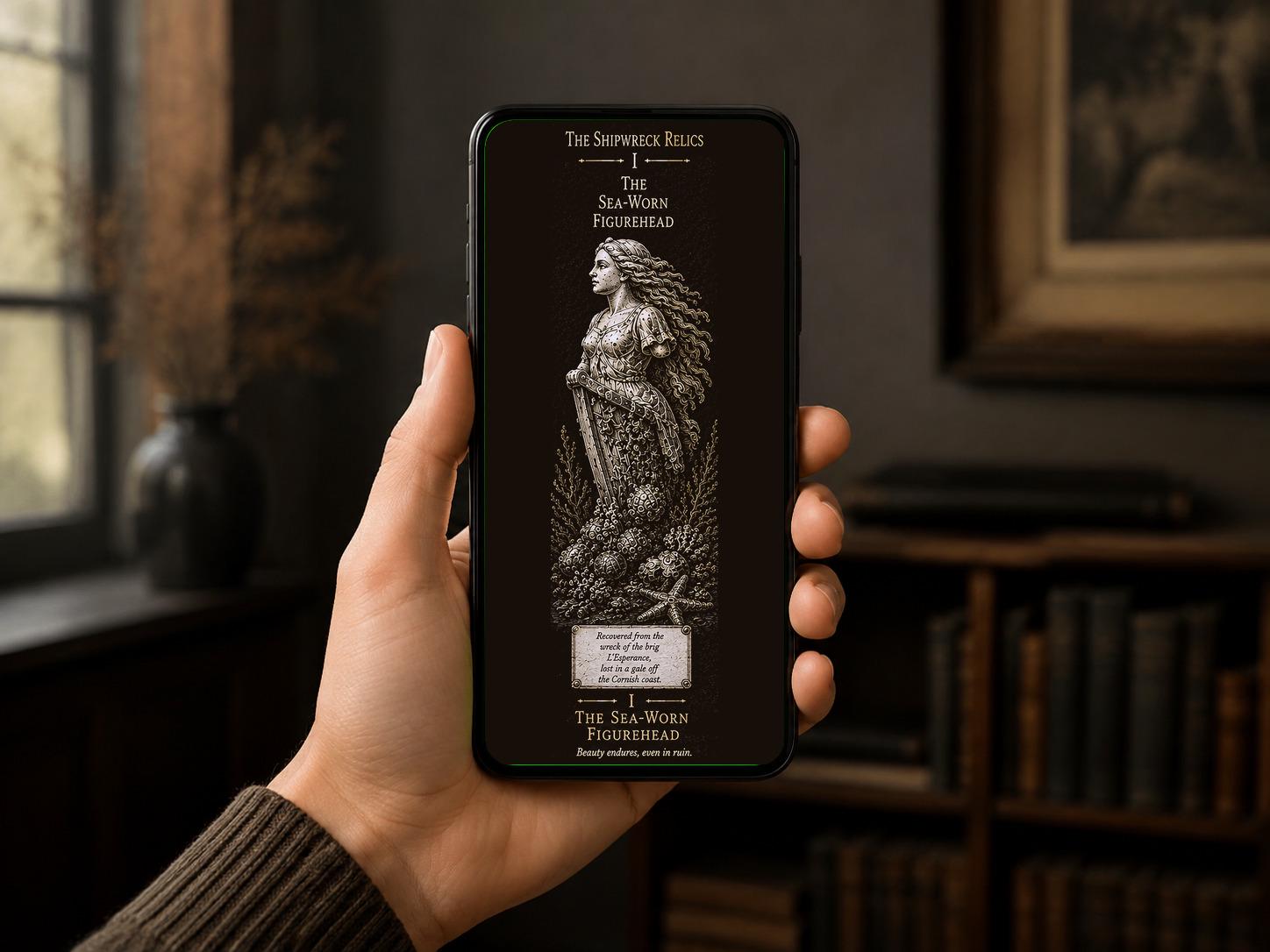 The Shipwreck Relics Phone Wallpaper Bundle | Dark Academia Lock Screen | Nautical Digital Download