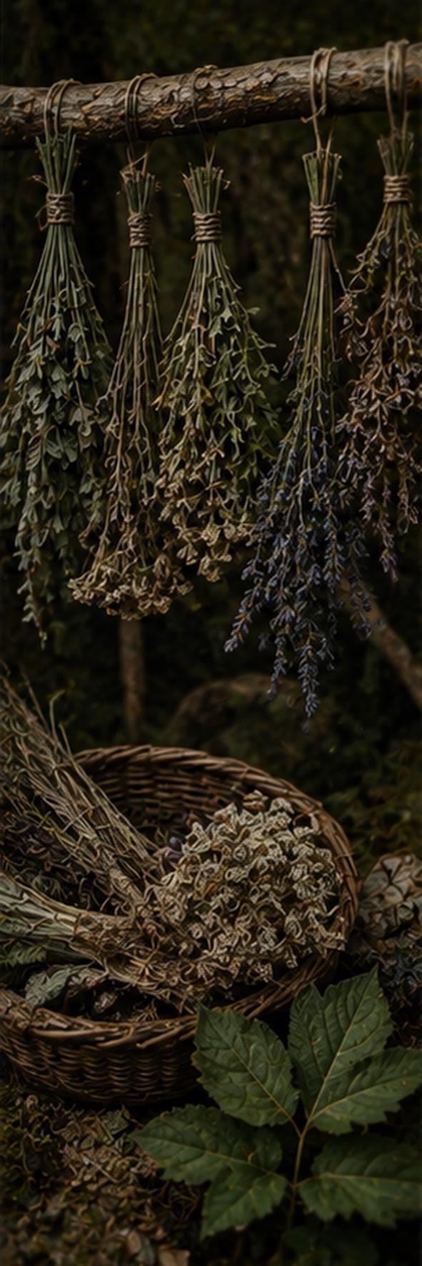 Witchy Botanicals Printable Bookmarks | Goblincore Herb Art, Dark Cottagecore | Dried Herbs Bundle, Forager Gift Set