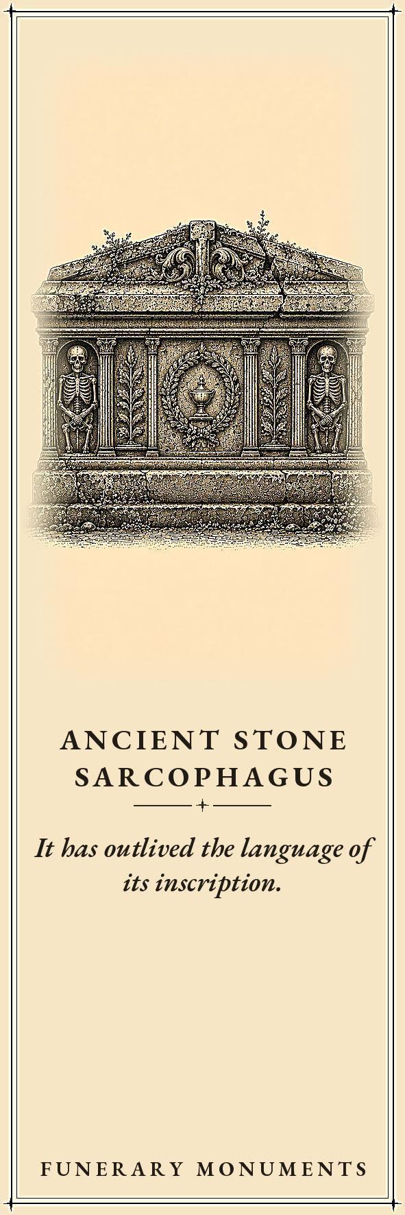 Funerary Monuments – Forgotten Cemetery Page Marker | Dark Academia | Gothic Literary Gift | Magnetic or Standard