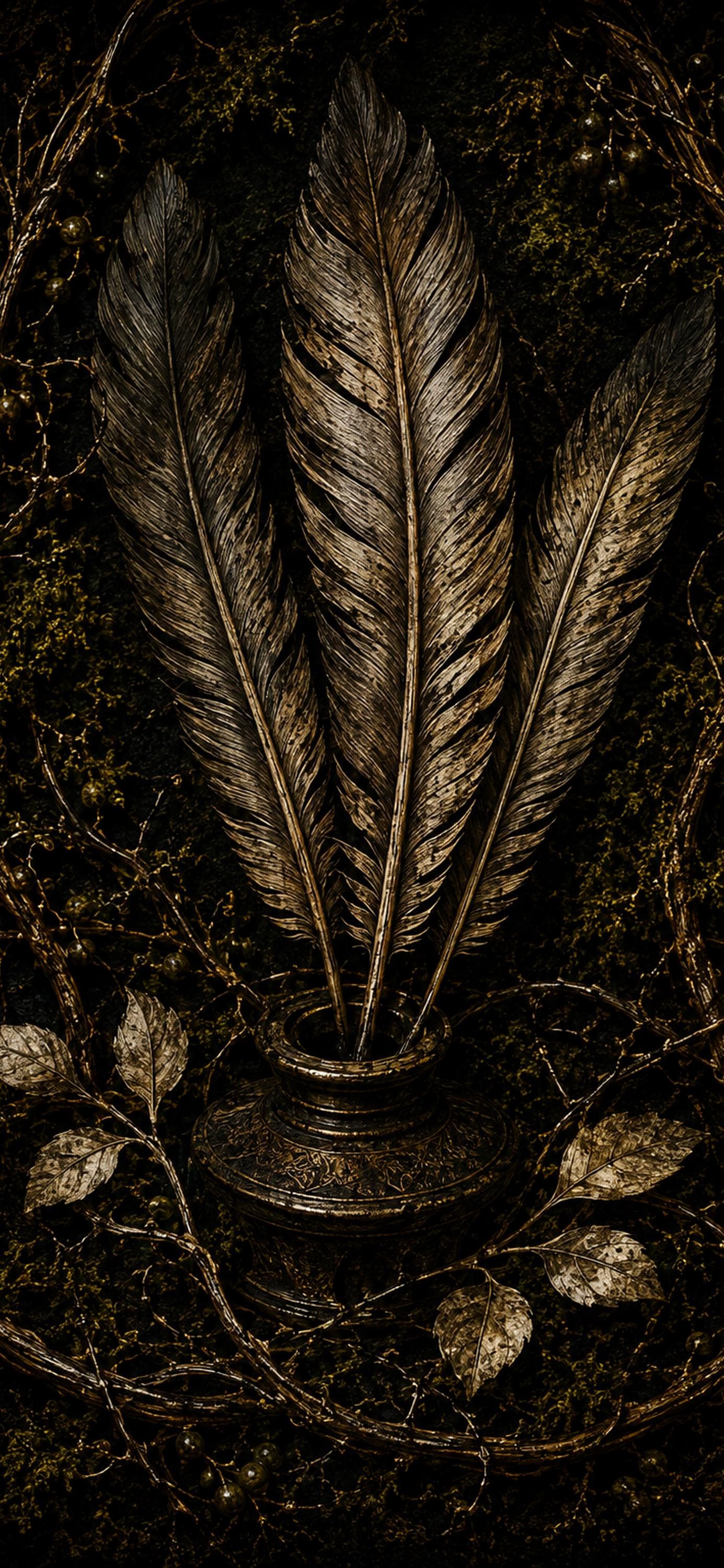 The Carrion Garden Phone Wallpaper, Dark Goblincore Lock Screen | Skull Moth Art | Beautiful Decay Digital Download Set