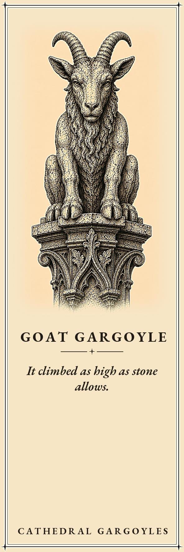 Cathedral Gargoyles The Watchers Printable Bookmarks | Dark Academia Gothic | Fantasy Reader Gift | Aged Parchment Style | Digital Download