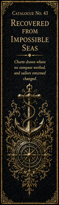 Recovered from Impossible Seas - Dark Academia Bookmarks | Nautical Gothic | Printable Book Lover Gift
