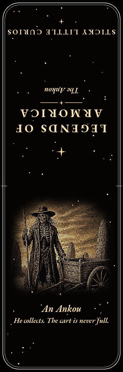 Legends of Armorica Bookmark, Dark Academia Breton Folklore | Magnetic Page Marker | Mythology Gift | Handmade