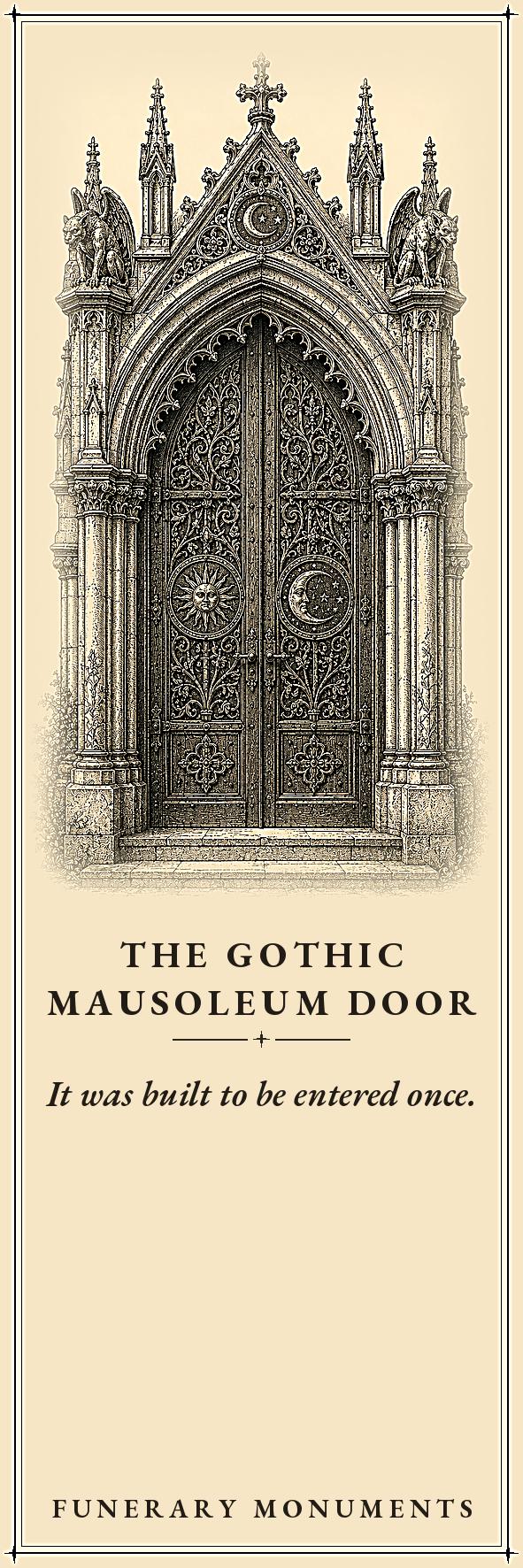 Victorian Mourning Funerary Monuments Bookmarks | Dark Academia Gothic Printables (Digital Download)