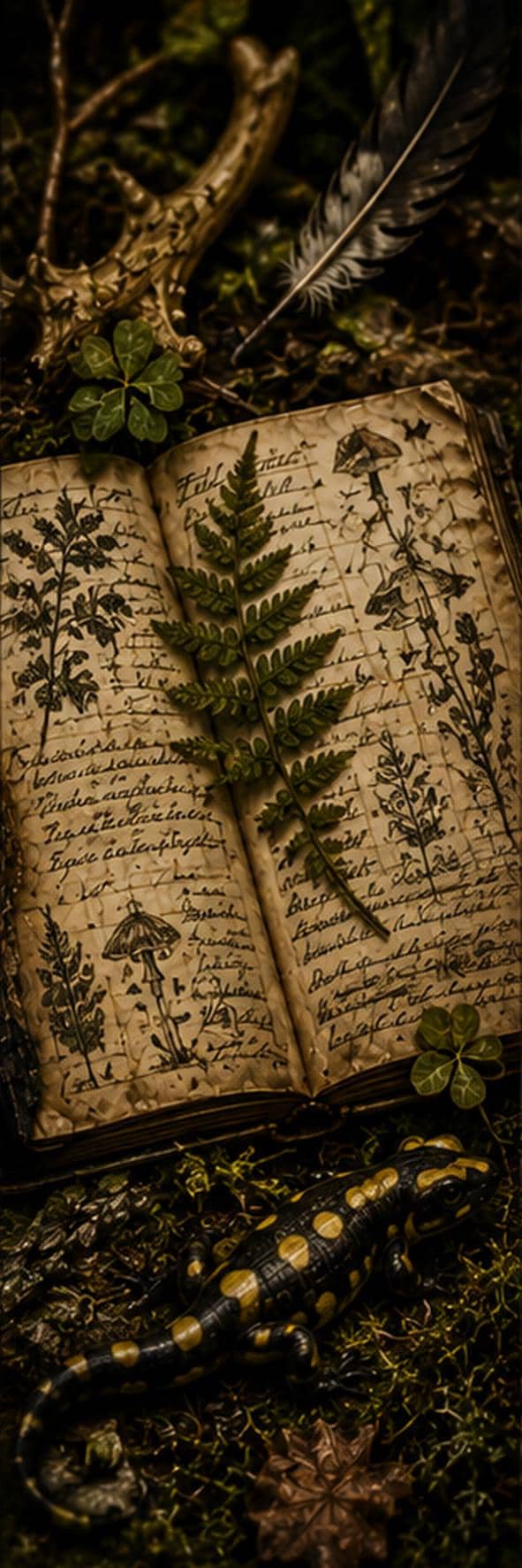 Moss & Mushroom Study Bookmarks | Goblincore Forest Floor | Printable Page Markers, Book Lover Gift