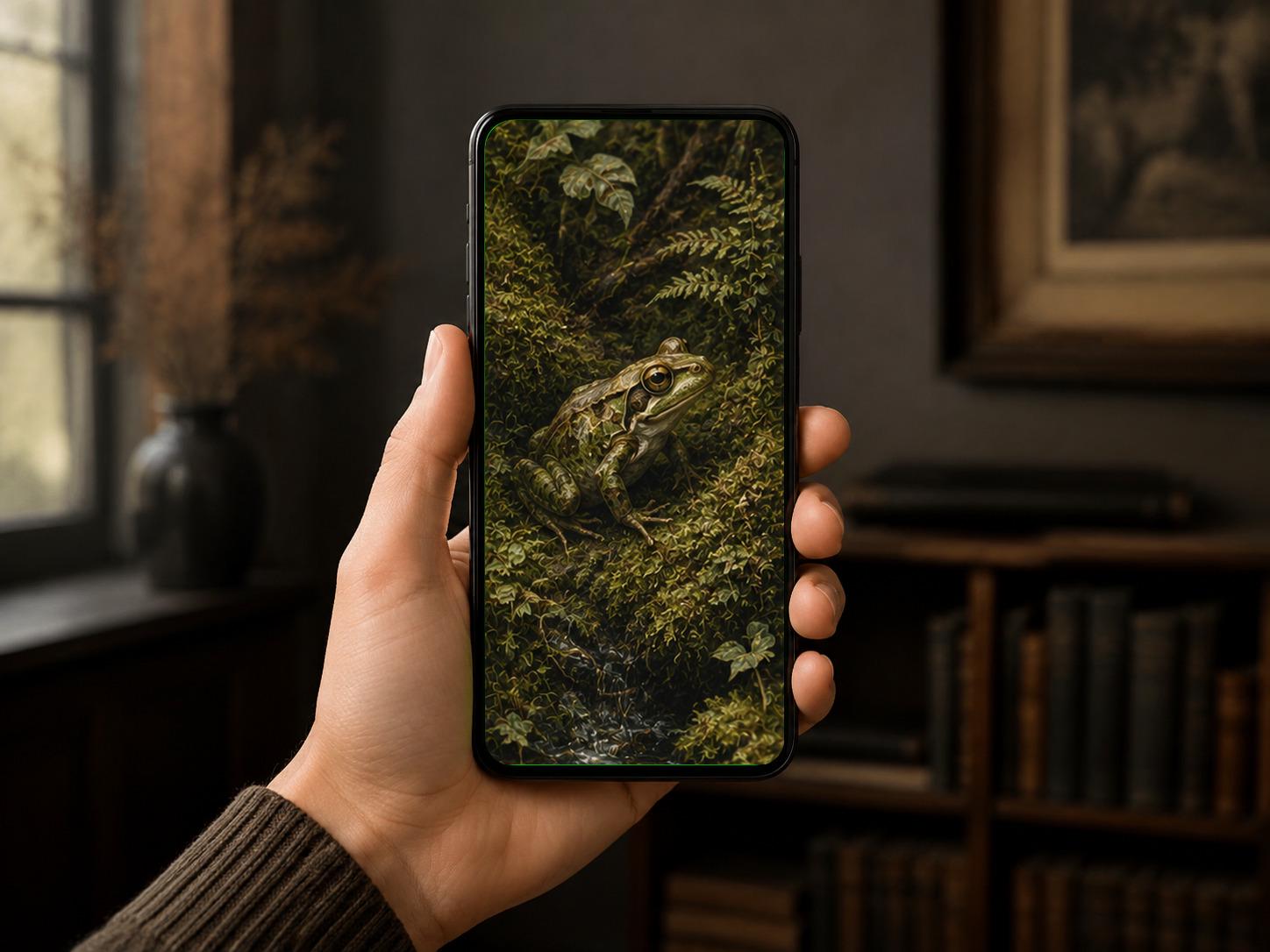 Forest Creatures Phone Wallpaper Bundle | Moody Woodland Scenes, Lock Screen, Cottagecore Digital Download