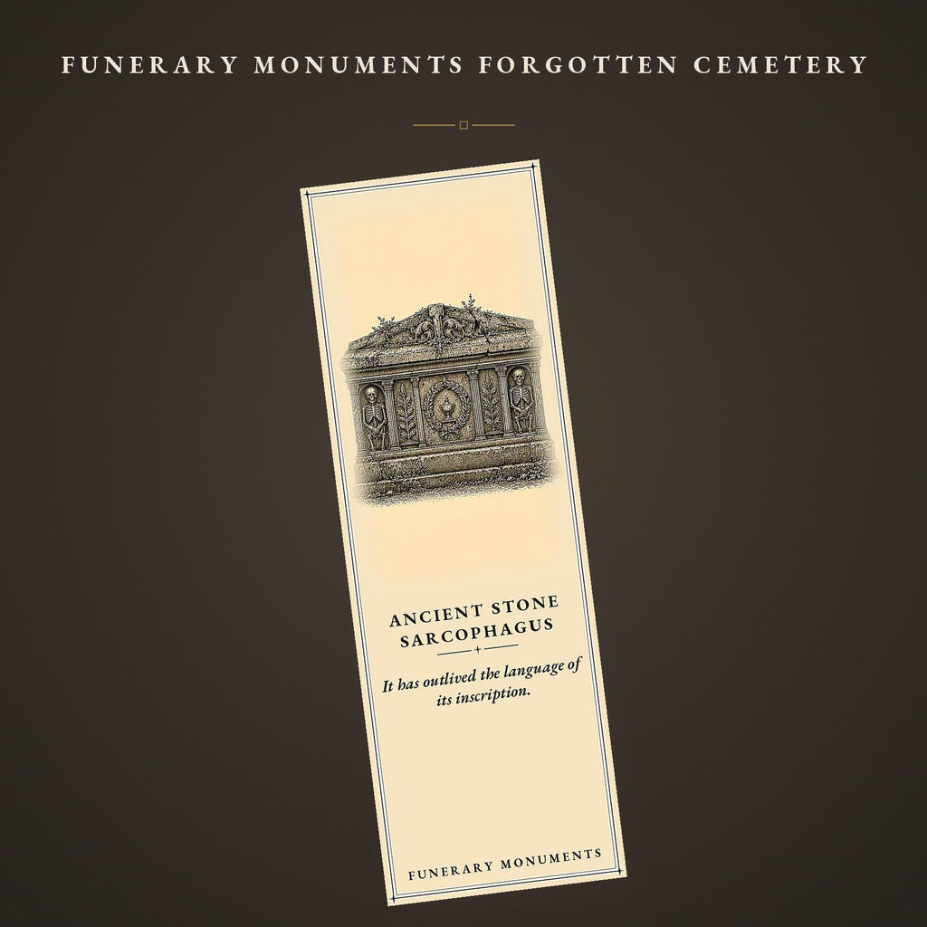 Funerary Monuments – Forgotten Cemetery Page Marker | Dark Academia | Gothic Literary Gift | Magnetic or Standard