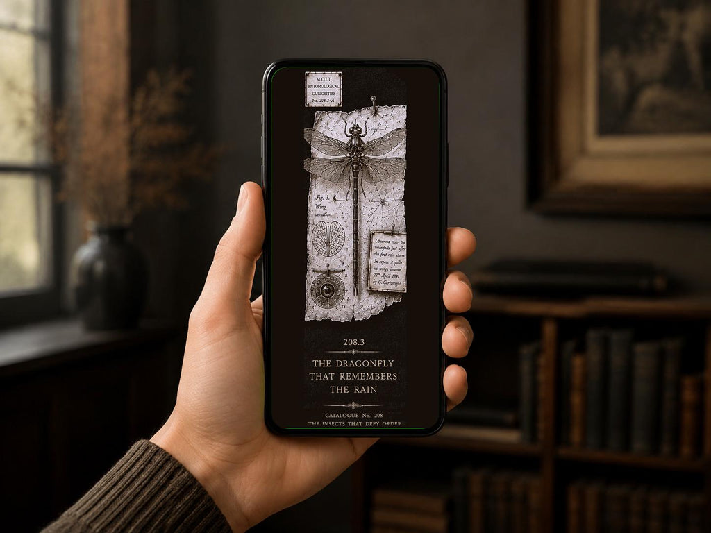 Entomological Curiosities Phone Wallpaper | Dark Academia Lock Screen Bundle | Five Specimen Designs | Digital Download | Moody Gold Insects