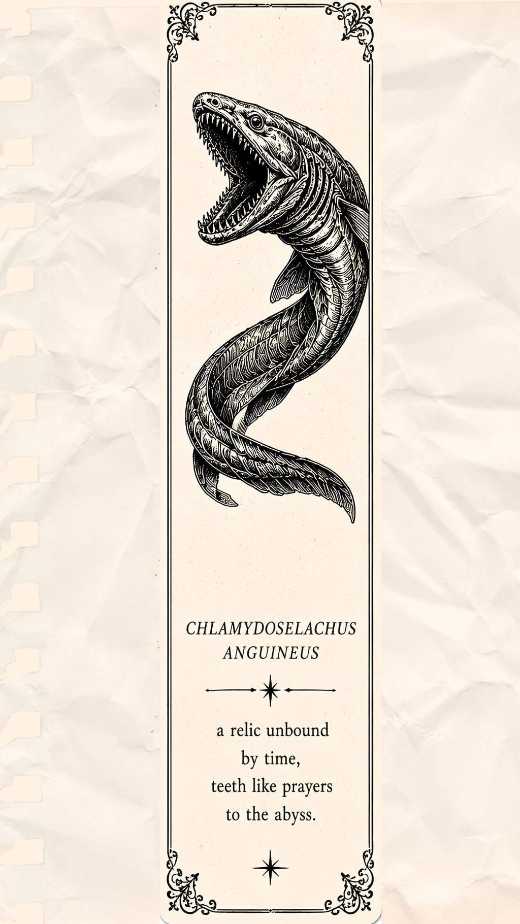 Deep Sea Cryptid Phone Wallpaper | Gothic Lock Screen, Dark Academia Digital Art, Scientific Illustration, Ocean Aesthetic Download
