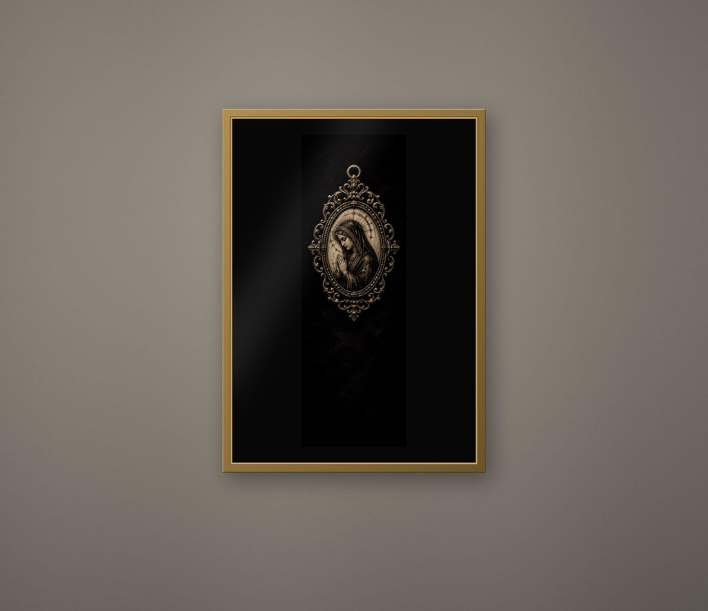 Relics Of Saints Wall Art Collection | Dark Academia Gothic Prints, Black & Gold Illustrations, Digital Download