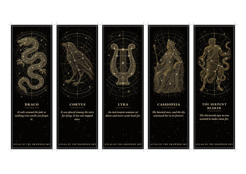 Atlas of the Drowned Sky Printable Bookmarks | Dark Academia Constellation Bookmark Set | Celestial Star Chart Digital Download